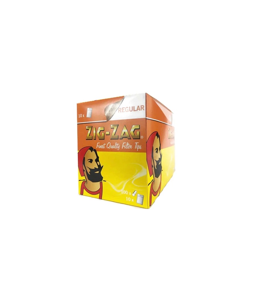 100 Zig-Zag Regular Filter Tips - Pack of 10 Bags