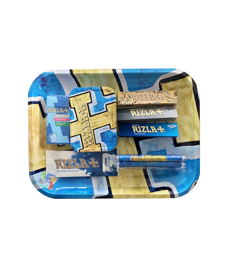 Rizla Medium Metal Rolling Tray Gift Set