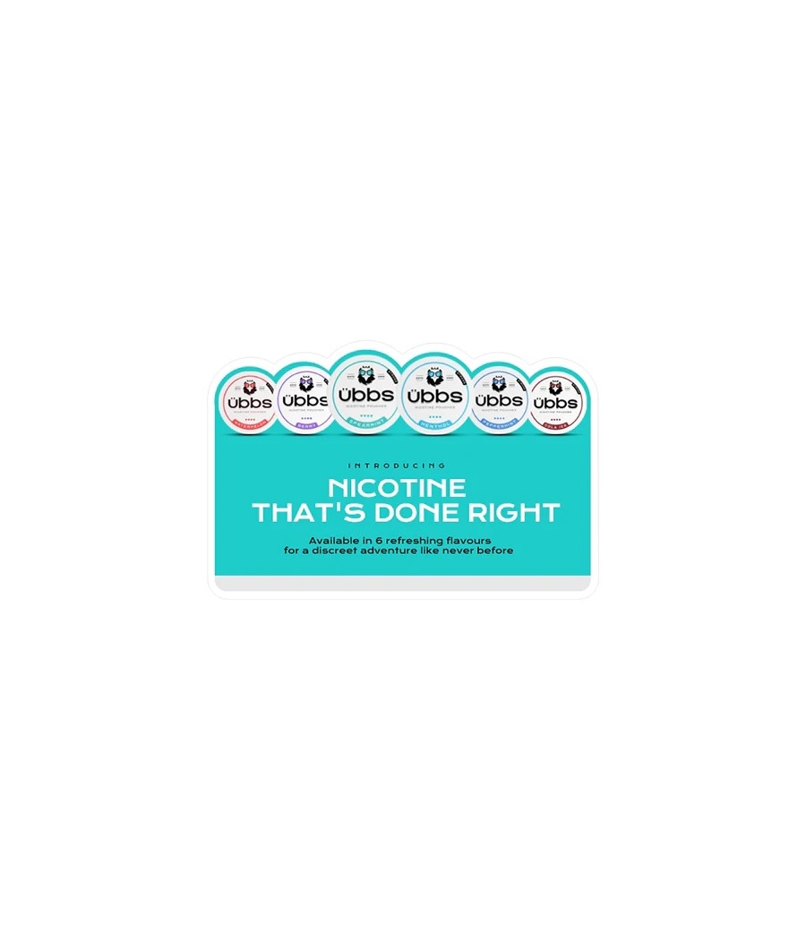 6mg 11mg 14mg Ubbs Nicotine Pouches CDU Bundle + 120 Units Set