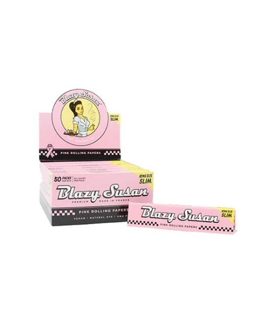 50 Blazy Susan Pink King Size Rolling Papers