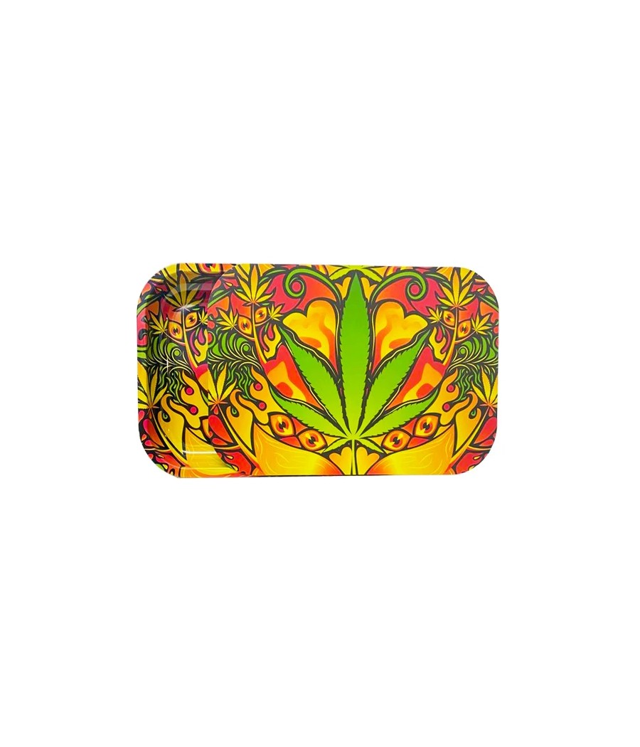 Large Mixed Design Magnetic Metal Rolling Trays with Lid