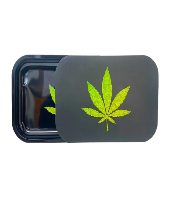 Large Mixed Design Magnetic Metal Rolling Trays with Lid