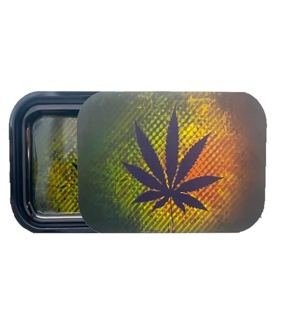Large Mixed Design Magnetic Metal Rolling Trays with Lid