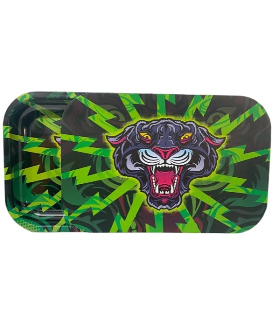 Large Mixed Design Magnetic Metal Rolling Trays with Lid