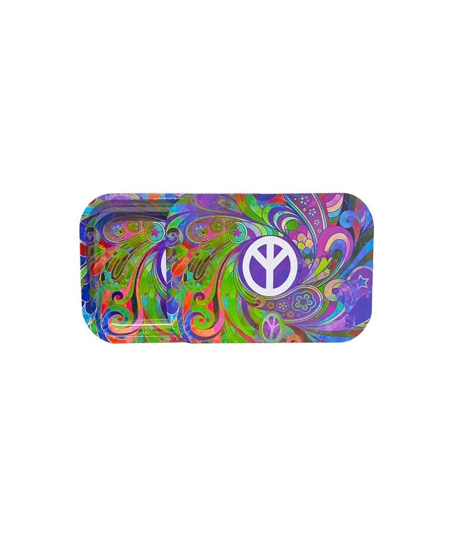 Large Mixed Design Magnetic Metal Rolling Trays with Lid