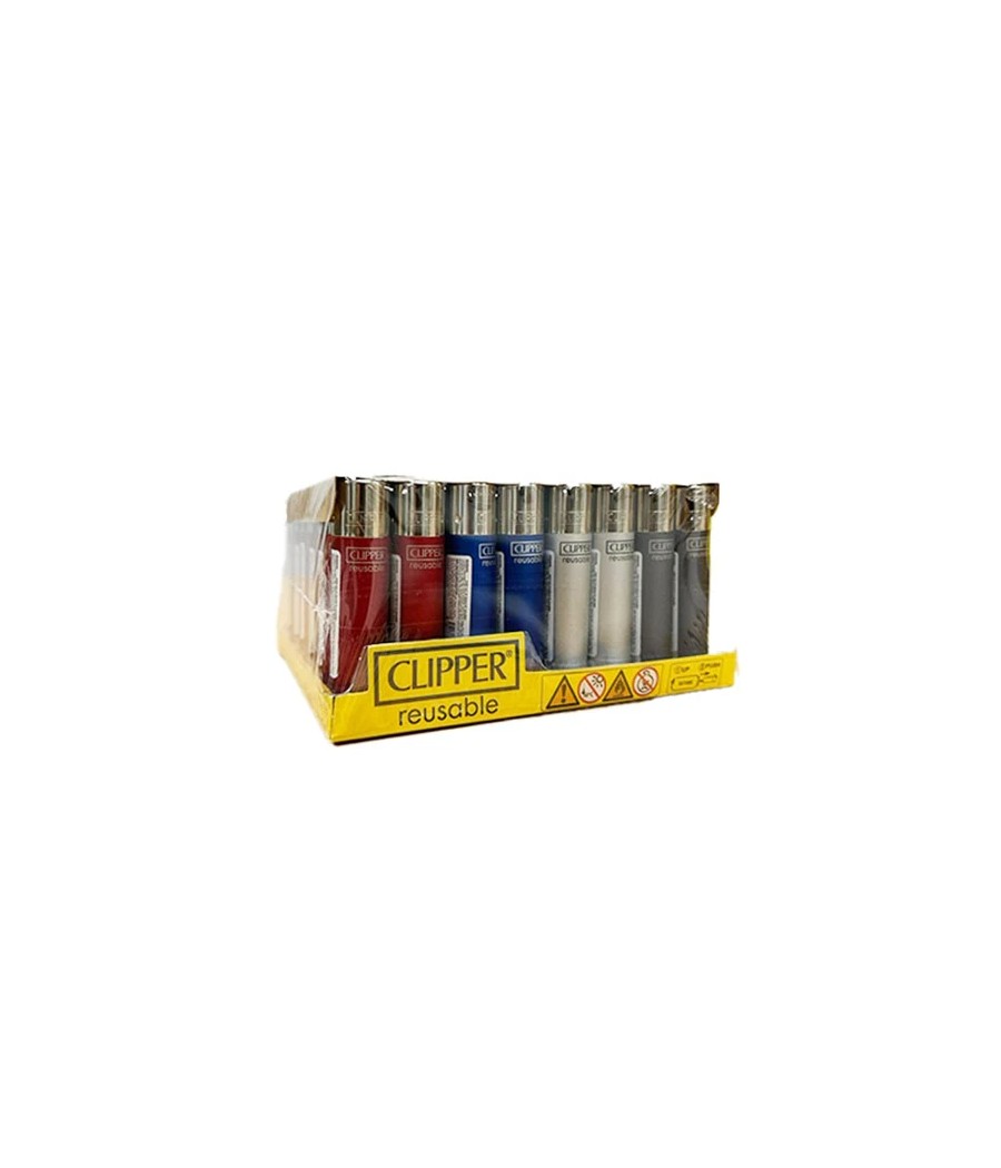 40 Clipper D48 Classic Flint Painted Metallic 3 Lighters - CL2A2268UKH