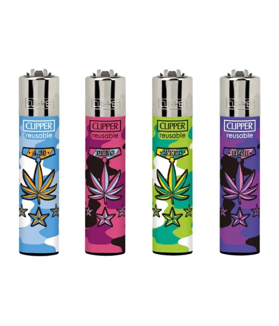 40 Clipper CP11RH Classic Large Flint Medal Leaves Lighters - CL5C085UKH