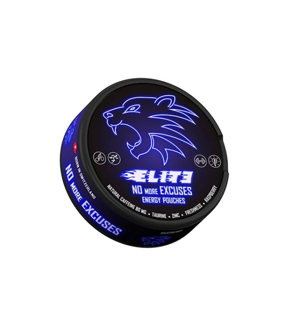 80mg Elite Raspberry Energy Caffeine Pouches - 22 Pouches