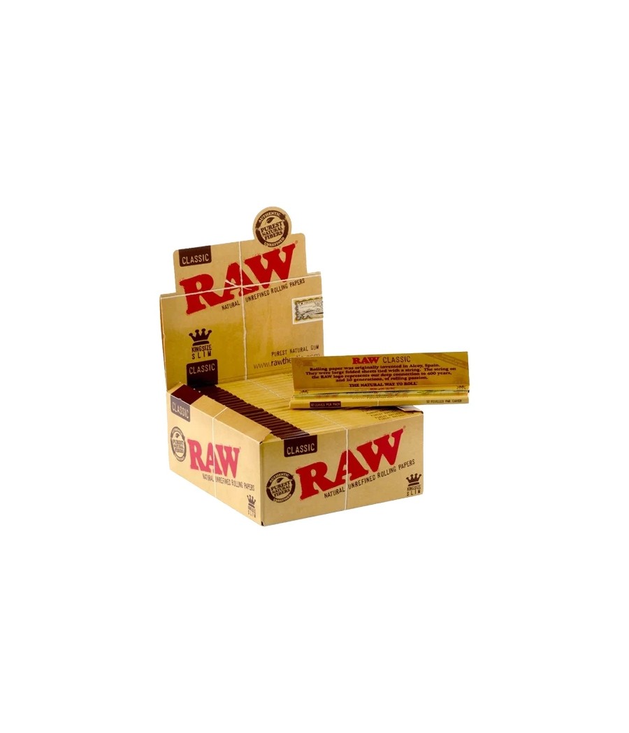 50 Raw Classic King Size Slim Rolling Papers