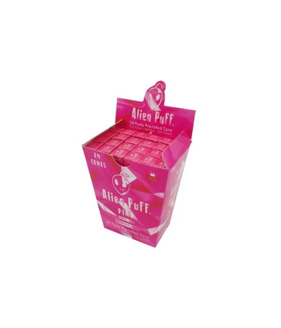 24 Alien Puff Pink King Size Pre-Rolled Pink Cones ( HP196-APC )