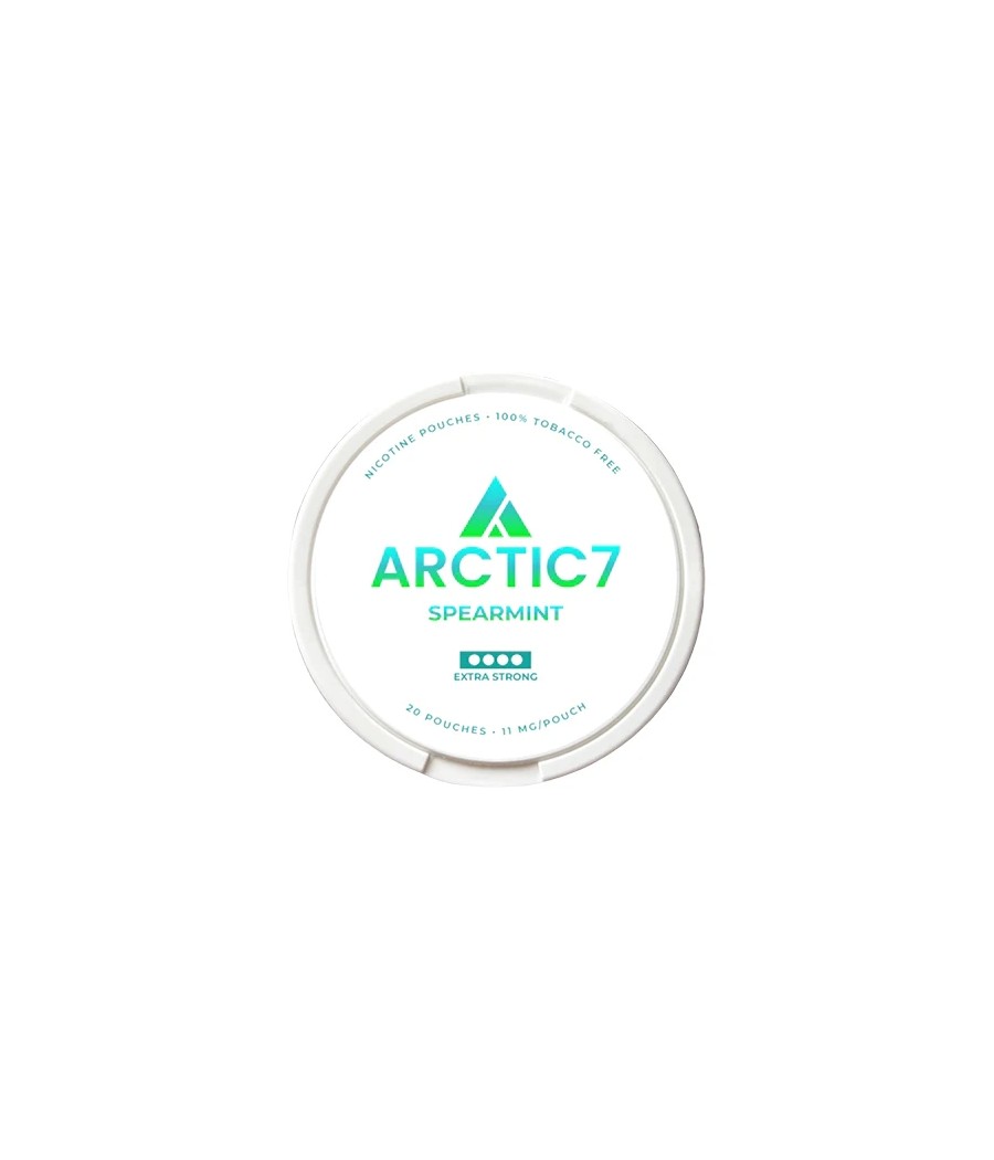 11mg Arctic7 Spearmint Slim Nicotine Pouches - 20 Pouches