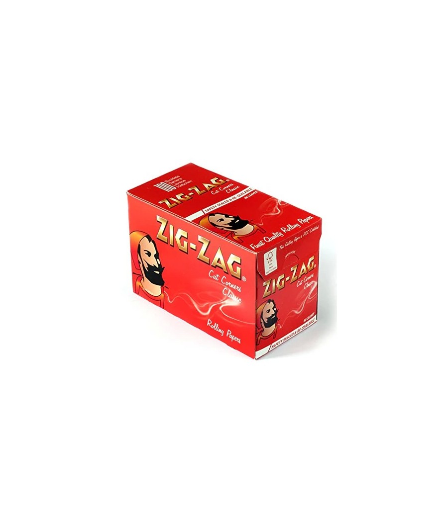 100 Zig-Zag Red Regular Size Rolling Papers