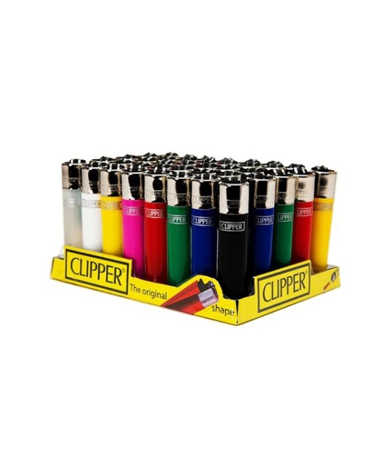 40 Clipper Solid Colour Refillable Classic Micro Lighters - CP115UKH