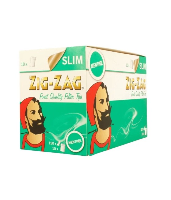 150 Zig-Zag Menthol Filter Tips - Pack of 10 Bags