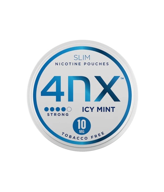 4NX 10mg Icy Mint Slim Nicotine Pouches 20 Pouches