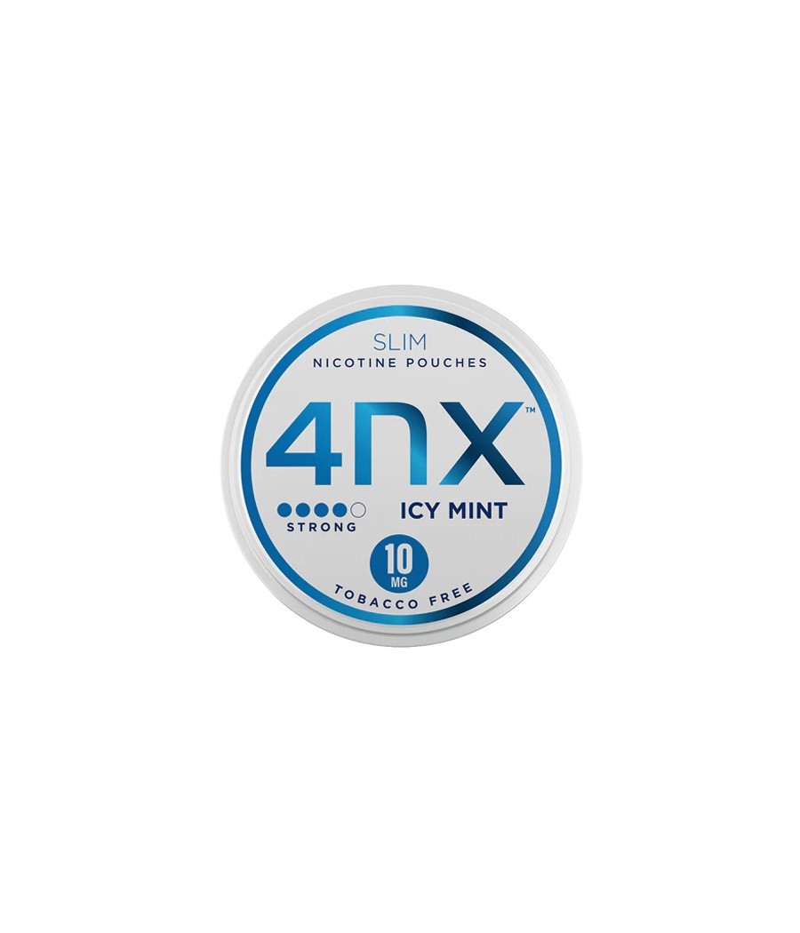 4NX 10mg Icy Mint Slim Nicotine Pouches 20 Pouches