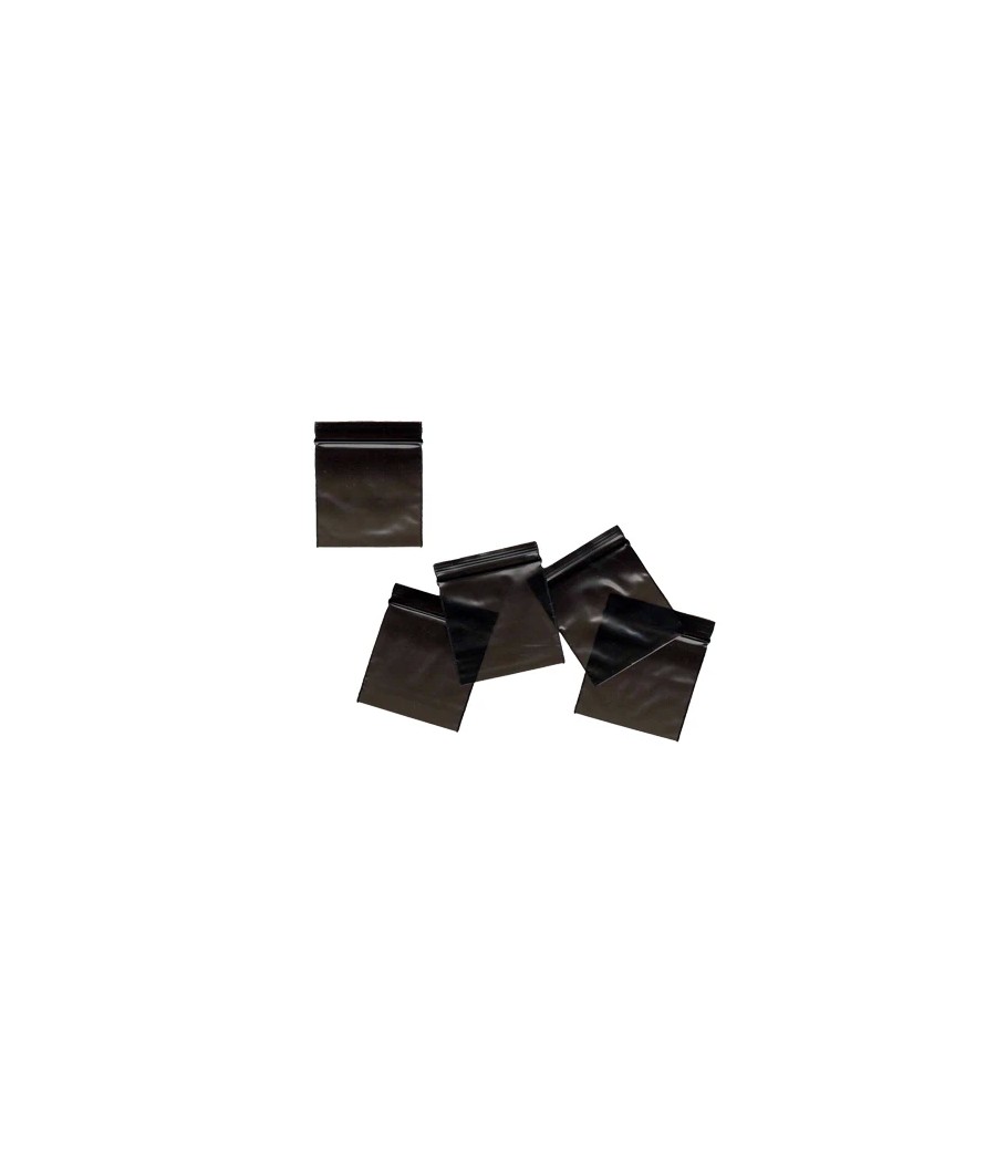 5 x Zipper Branded 30mm x 30mm Black Bags