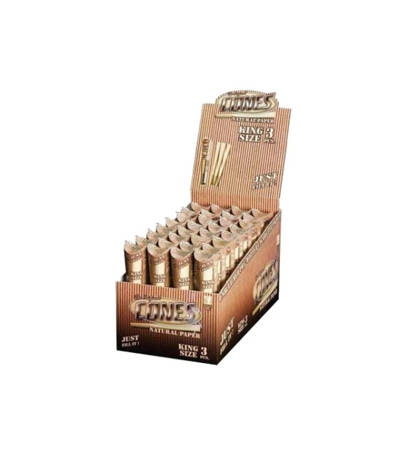 3 x 32 Mountain High King Size Pre-Rolled Cones Natural - Display Pack