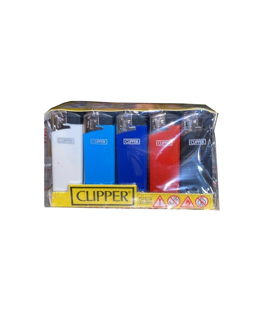 25 Clipper Flat Fit Translucent Electronic Lighters - TK21R