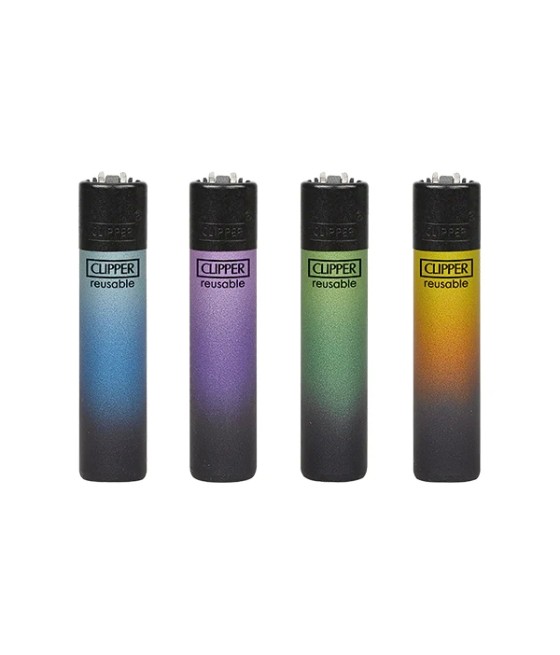 40 Clipper D48 Classic Flint Black Triple Gradient Lighters - CL2A261BCH