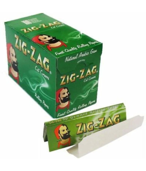 100 Zig-Zag Green Regular Size Rolling Papers