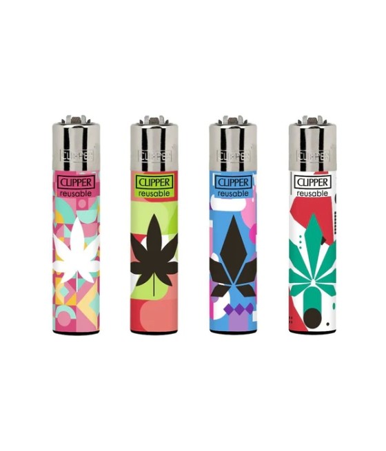 40 Clipper D48 CP11RH Classic Flint Geometric Leaves Lighters - CL3A1649BCH