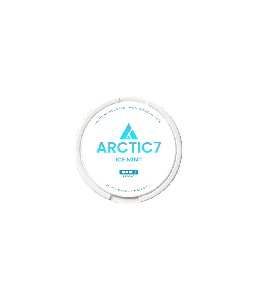 9mg Arctic7 Ice Mint Slim Nicotine Pouches - 20 Pouches