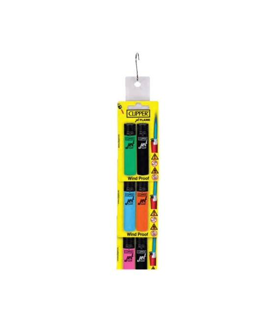 24 Clipper CKJ11RH Jet Flame Lighters Blister Pack Set - CKJ1L003UKH
