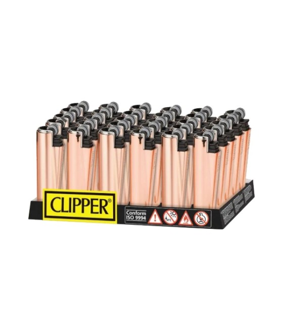 30 Clipper FCP22RH Classic Micro Rose Gold Shiny Lighters