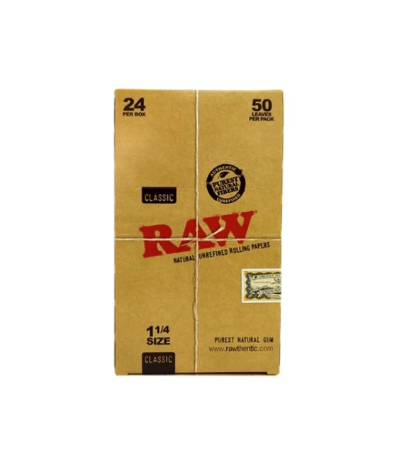 24 Raw Classic 1 1/4 Size Rolling Papers