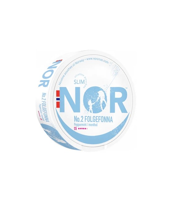 16mg NOR Slim Folgefonna Nicotine Pouches - 20 Pouches