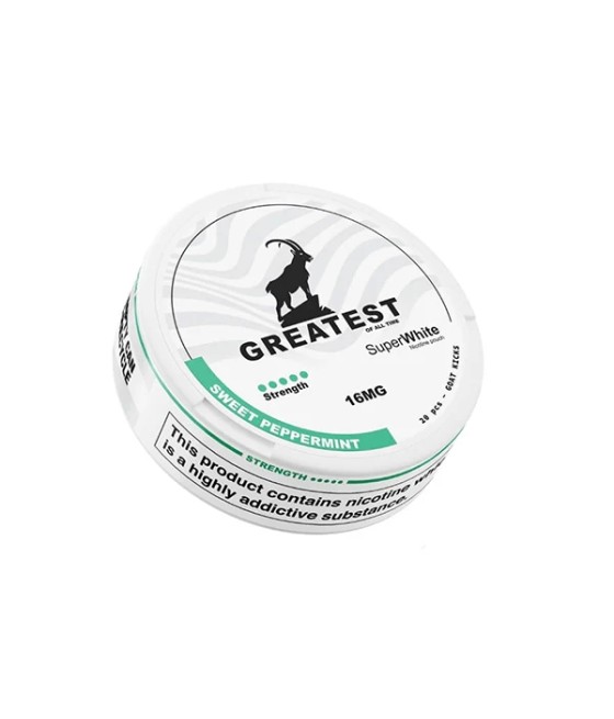 16mg Greatest Sweet Peppermint Nicotine Pouches - 20 Pouches (BUY 1 GET 1 FREE)