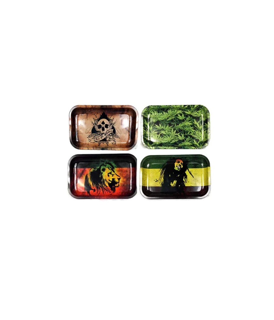 Mixed Design Metal Rolling Tray - 3401