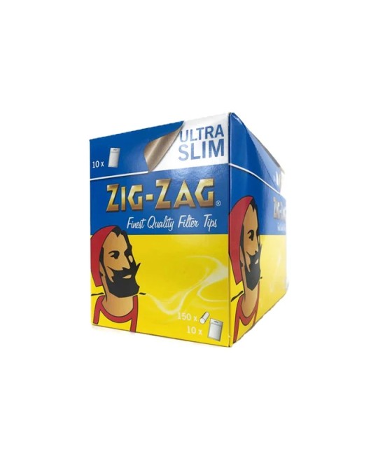 150 Zig-Zag Ultra Slim Filter Tips - Pack of 10 Bags