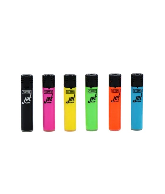 24 Clipper CKJ11RH Classic Large Electronic Jet Flame Shiny Colours Lighters - CKJ1B002UKH