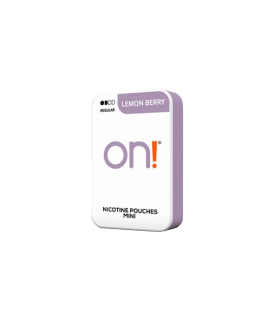 3mg On! Mini Regular Lemon Berry Nicotine Pouches - 20 Pouches