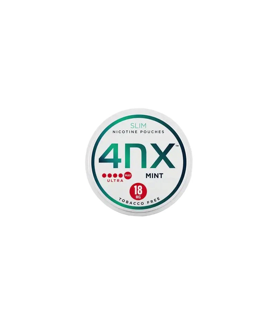 4NX 18mg Mint Slim Nicotine Pouches 20 Pouches