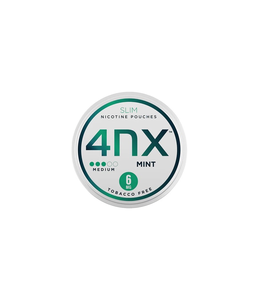 4NX 6mg Mint Slim Nicotine Pouches 20 Pouches