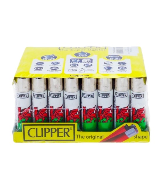 40 Clipper Refillable Classic Lighters Wales Flag - CL5C047UKH