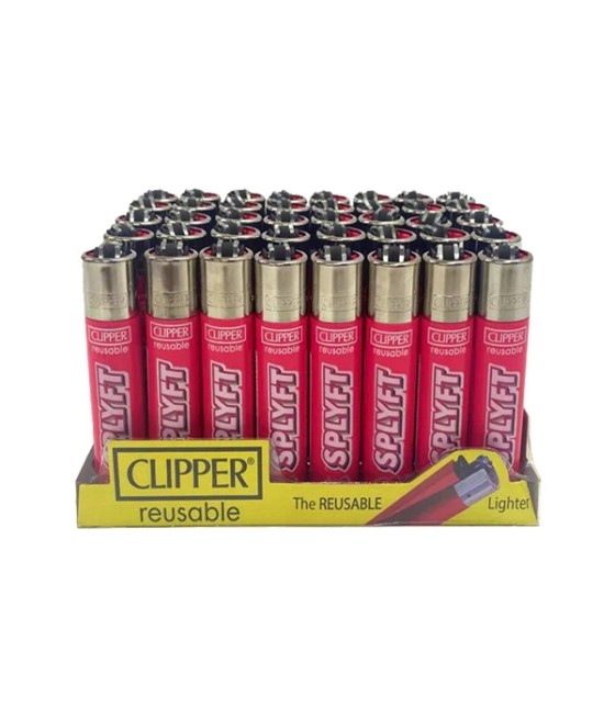 40 Clipper SPLYFT Pink Large Classic Refillable Lighters