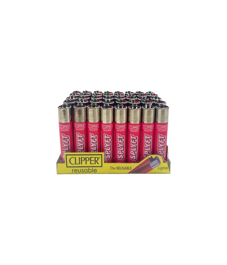 40 Clipper SPLYFT Pink Large Classic Refillable Lighters