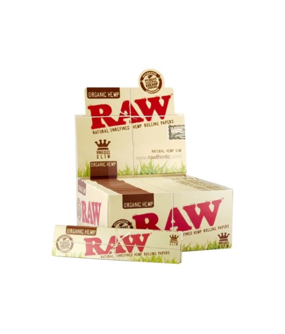 50 Raw Organic Hemp King Size Slim Rolling Papers