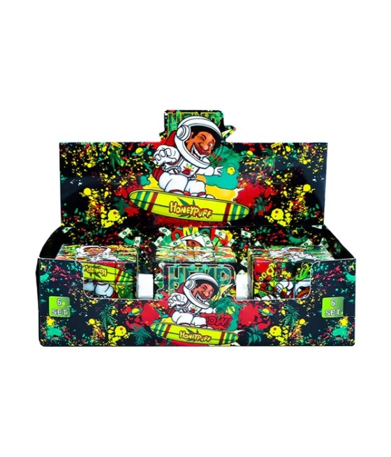 Honey Puff 60mm Plastic 4 Part Rubik Cube Grinder - MF501-HPHK