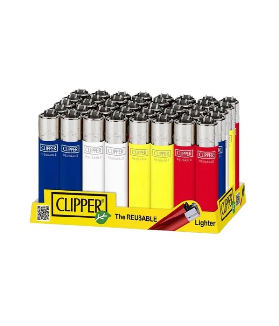40 Clipper CP11RH Classic Large Flint Solid Branded Lighters - CL1C203UKH