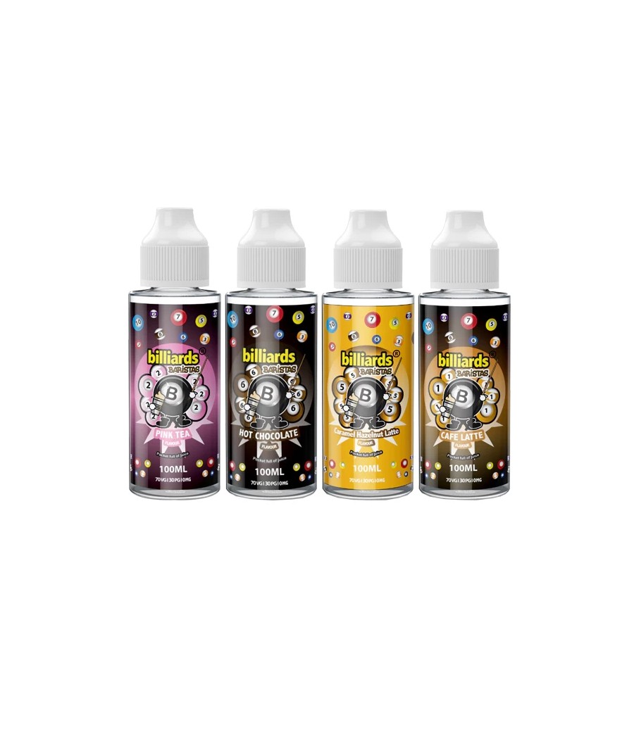 EXPIRED :: Billiards Baristas Range 100ml Shortfill 0mg (70VG/30PG)