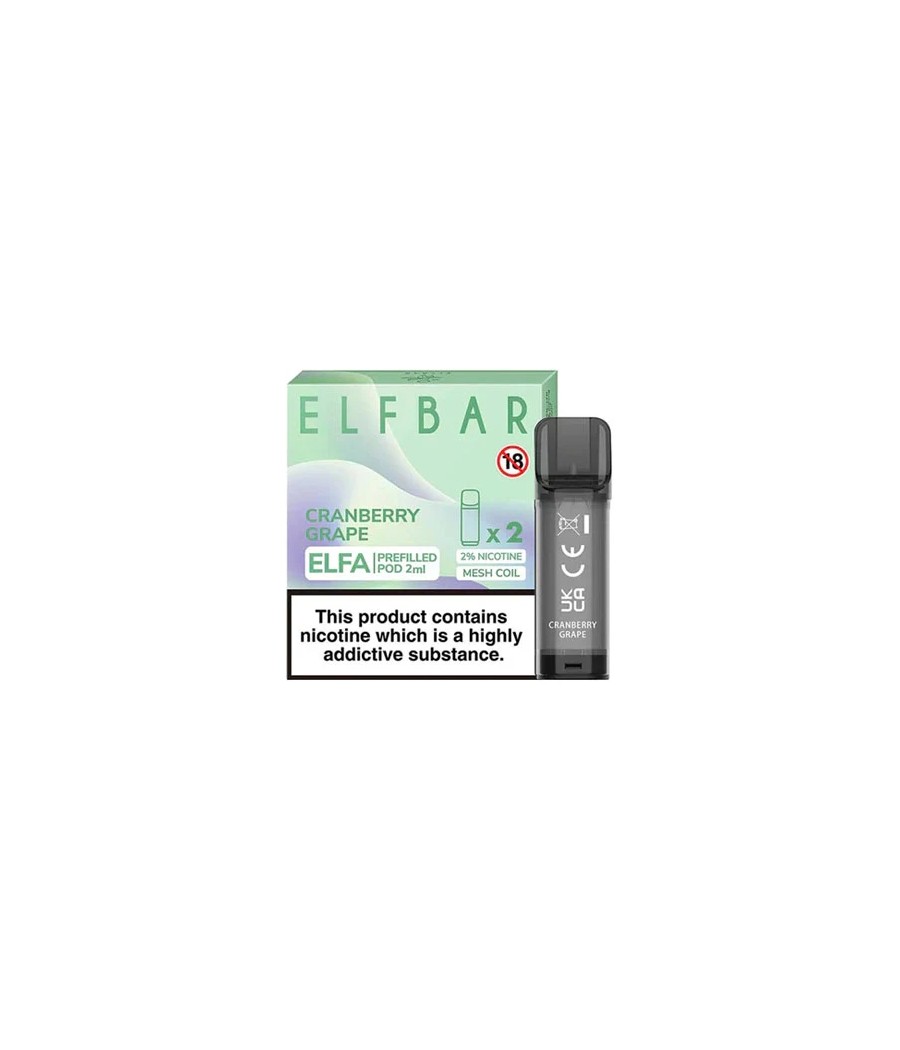 ELF Bar ELFA 20mg Replacement Prefilled Pods 2ml 1200 Puffs - 2 Pcs