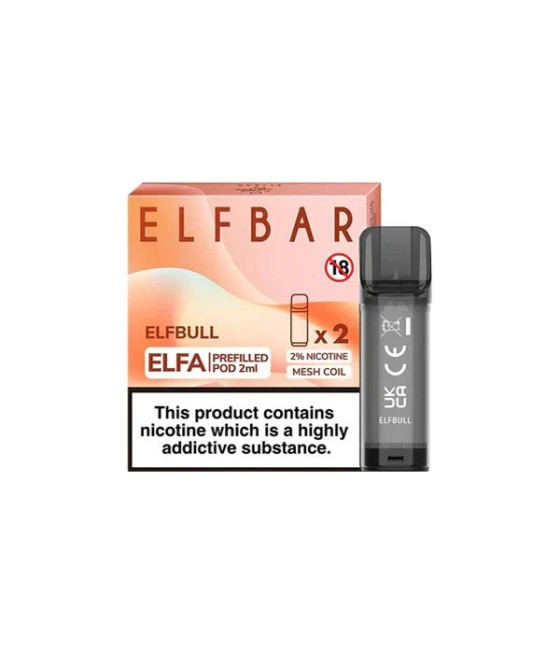 ELF Bar ELFA 20mg Replacement Prefilled Pods 2ml 1200 Puffs - 2 Pcs