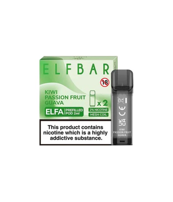 ELF Bar ELFA 20mg Replacement Prefilled Pods 2ml 1200 Puffs - 2 Pcs