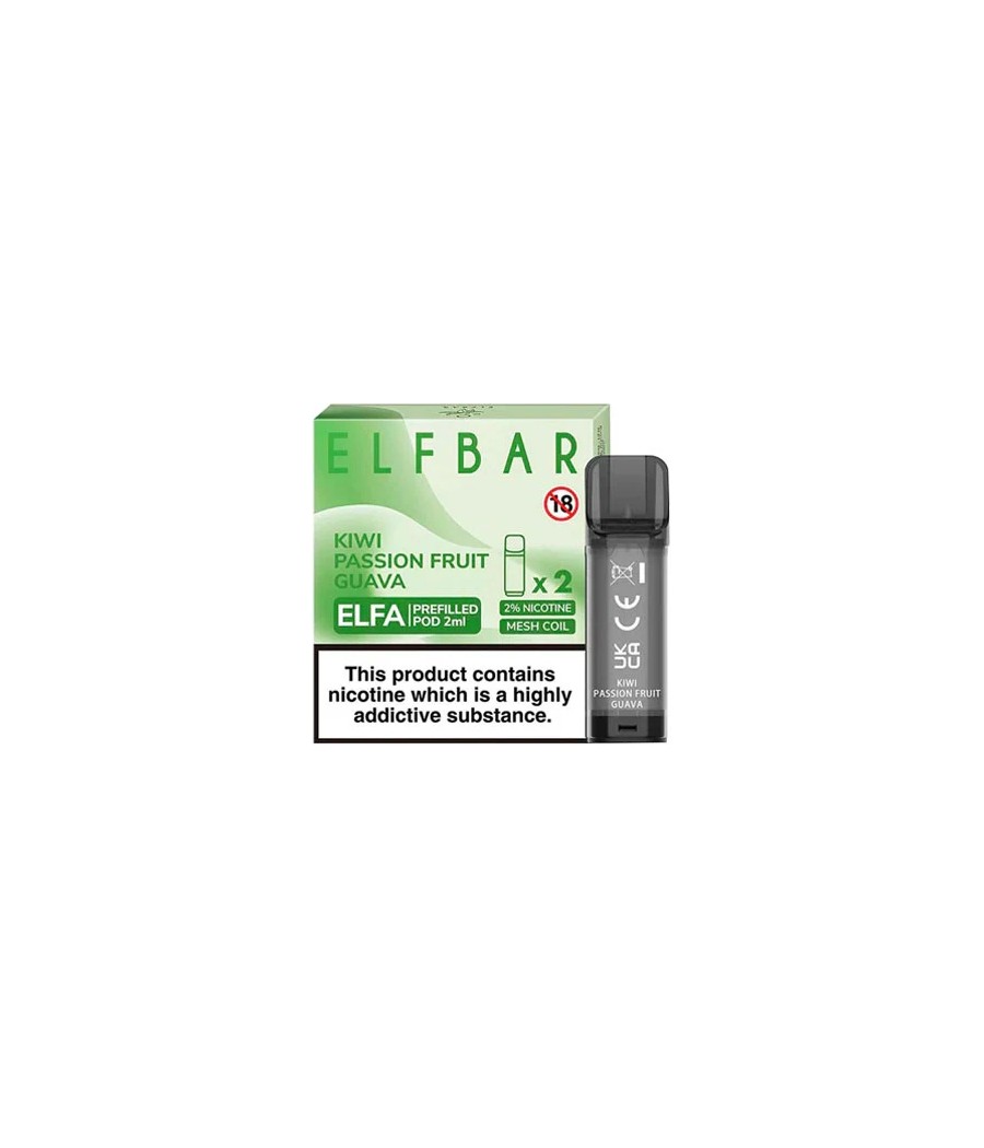ELF Bar ELFA 20mg Replacement Prefilled Pods 2ml 1200 Puffs - 2 Pcs