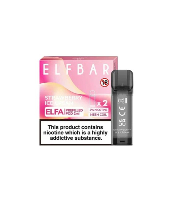 ELF Bar ELFA 20mg Replacement Prefilled Pods 2ml 1200 Puffs - 2 Pcs